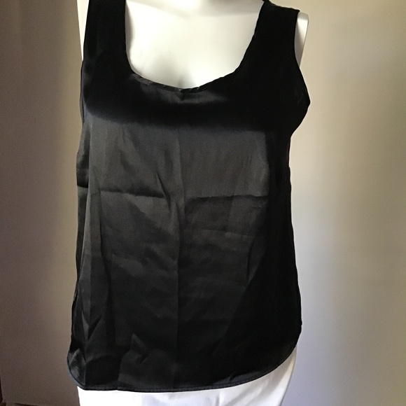 Vintage 90’s, NWOT black satin top - Picture 1 of 5